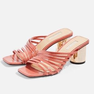 TopShop ROSEBEL Blush Strappy Mules